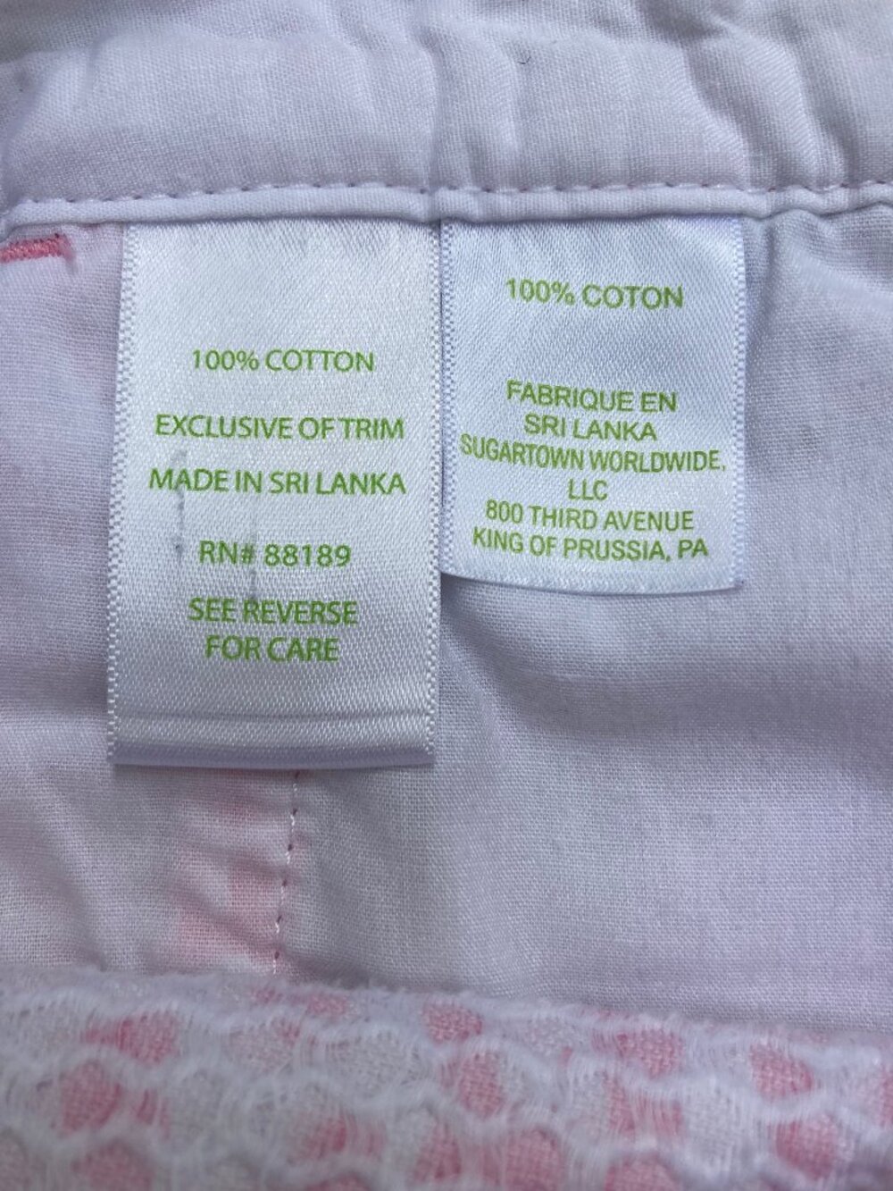 Lilly Pulitzer Shorts 4 1/2" Buttercup Cotton Scalloped Hem Pink White Midrise 6 - Picture 10 of 10